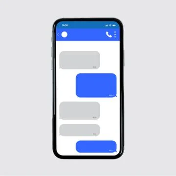 Messenger Mobile Chat Template UI Social App Stock Illustration