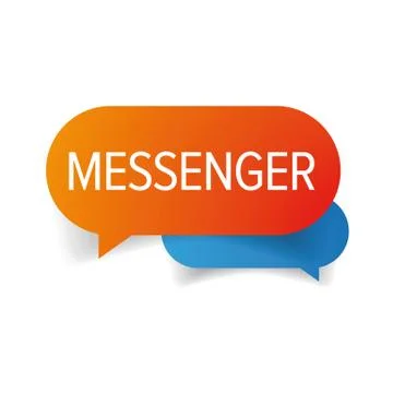 Messenger speech bubble chat icon Stock Illustration