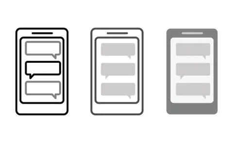 Messenger. Speech bubbles. Phone chat Stock Illustration