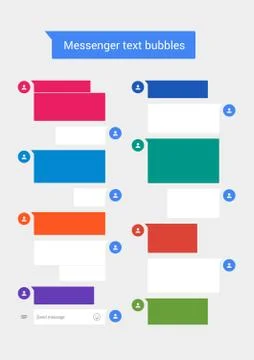 Messenger text bubbles Stock Illustration