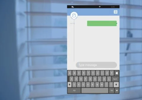 Messenging Social Media App Interface by window Ilustração Stock