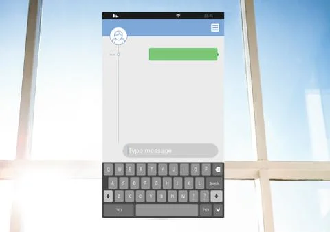 Messenging social media App Interface Stock Illustration