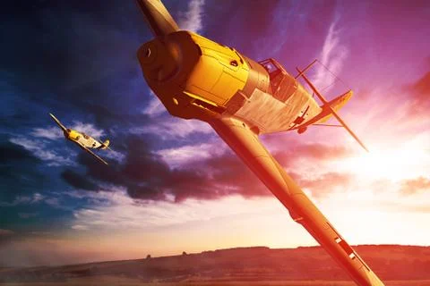 Messerschmitt Bf 109 Stock Illustration