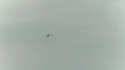 Messerschmitt ME-109G in flight Stock Footage