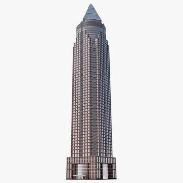 MesseTurm Skyscraper Frankfurt Germany 3D Model