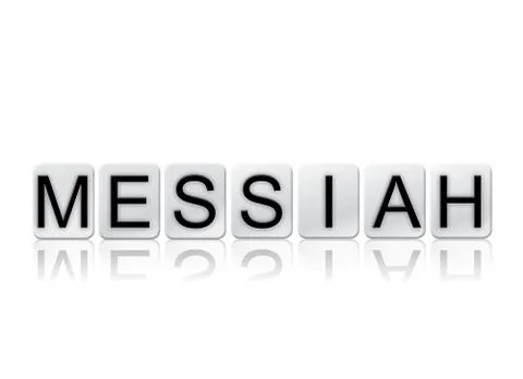 Messiah Isolated Tiled Letters Concept and Theme Stock Illustration