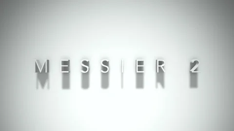 Messier 2 3D title animation with shadows on a white background Stock Footage 296742695