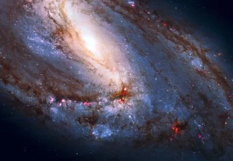 Messier 66 is an spiral galaxy in the constellation Leo. Stock Photos