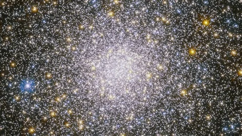 Messier 75 star cluster. 4K Stock Footage