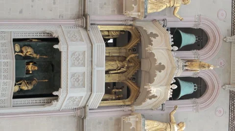 Messina clock tower Christ P HD 9189 Stock Footage
