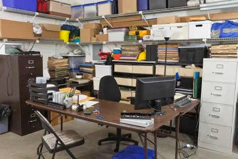 Messy back office Stock Photos