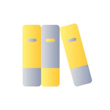 Messy bookshelf flat gradient two-color ui icon 스톡 일러스트