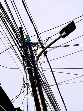 Messy cable Stock Photos