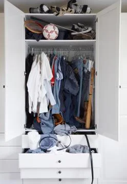 Messy Closet Foto stock