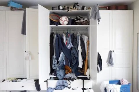 Messy Closet Foto stock
