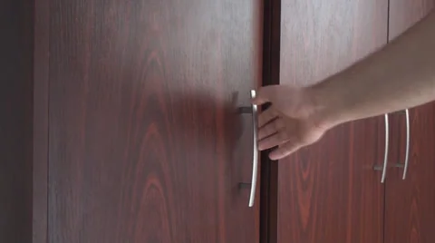 Messy Closet Side-Shot Stock Footage 35458285