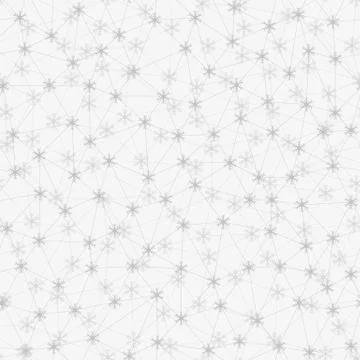 Messy connected snowflakes background Stock Illustration