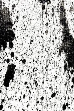 Messy Creative Ink Splatters Drips and Inkblot Close Up on White Background Stock Illustration