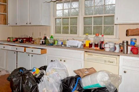 Messy Dirty Kitchen Stock Photos
