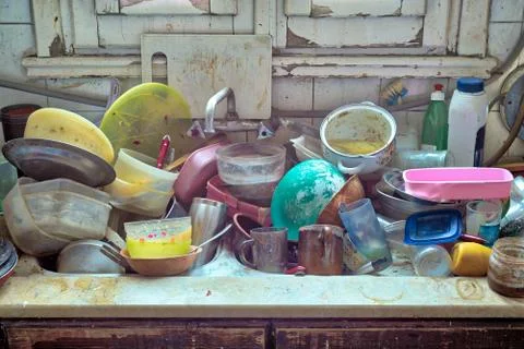 Messy Dirty Kitchen Stock Photos
