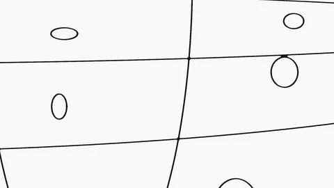 Messy ellipses graphic animation. digital decoration visuals. Stock Footage 119940772