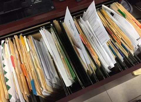 Messy File Drawer Stock Photos