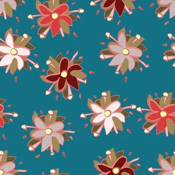 Messy Flower Explosion Pattern Stock Illustration