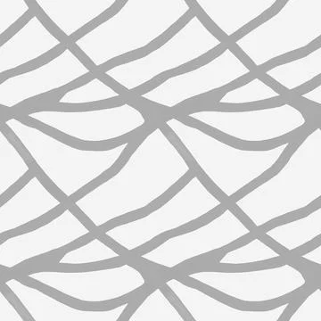 Messy gray threads on white background, Seamless illustration Stock Illustration