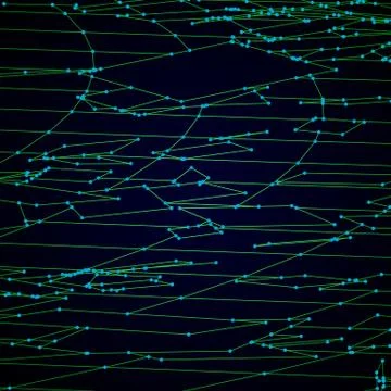 Messy grid made of connected dots Stock Illustration