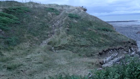 A Messy Hillside by the sea Video stock 93166668