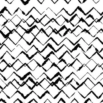 Messy Inky Zigzag Pattern on Blotting Paper Stock Illustration