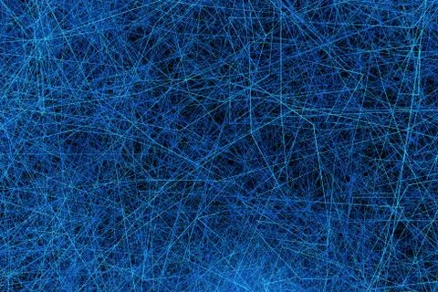 Messy lines of network connection, future technology data transmission Stock Illustration