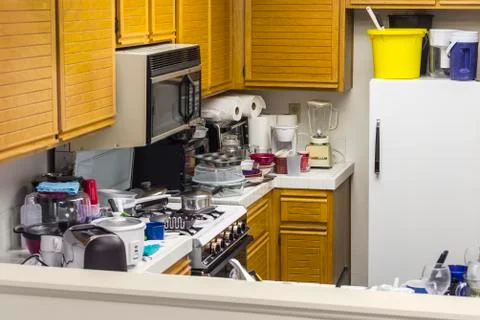 Messy Old Kitchen Stock Photos