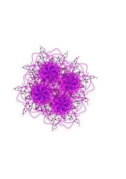 Messy Pink and Purple Scribble Burst (White Background) Illustrazione stock