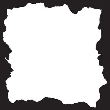 Messy Plot Framework Torn Paper Rough Border Ilustración de archivo