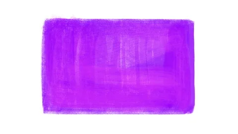 Messy purple painted canvas, stop motion animation on a white background Stock Footage 143292926