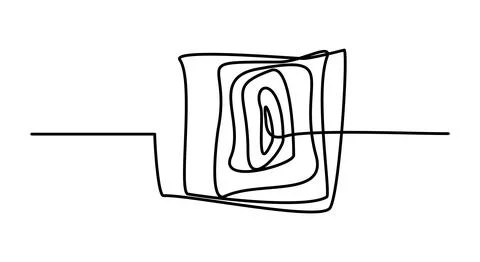 Messy scribble arrow line, chaotic tangled doodle. Hand drawn squiggle, chaos Stock Illustration