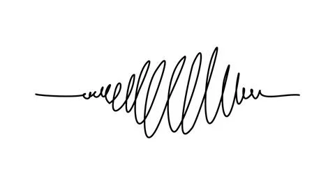 Messy scribble arrow line, chaotic tangled doodle. Hand drawn squiggle, chaos Stock Illustration