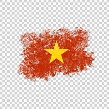 Messy Scribble Sketch Line Vietnam Flag Graphic Stock Illustration