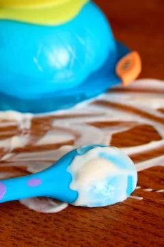 Messy table Stock Photos