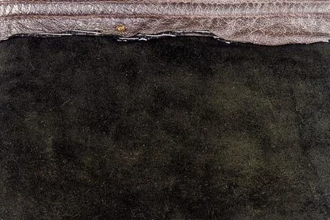 Messy texture of brown leather, back side Stockfoto's