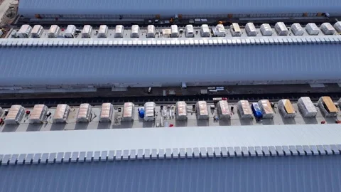 Meta (aka Facebook) Prometheus data center expansion construction in aerial view Stock Footage 336208222