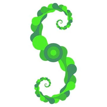 Meta ball Connect Dot Set. Molecule chain. Green Circle Shapes. Abstract Geom イラスト素材