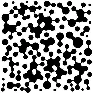 Meta ball Connect Dot Set. Molecule chain. Circle Shapes. Abstract Geometric  Illustrazione stock