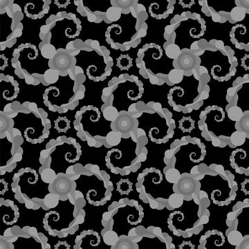 Meta ball Connect Dot Set. Seamless Spiral Grey Molecule chain. Circle Shap.. Stock Illustration