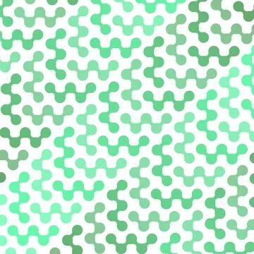 Meta ball Connect Dot Set. Green Molecule chain. Circle Shapes. Abstract Geom Illustrazione stock