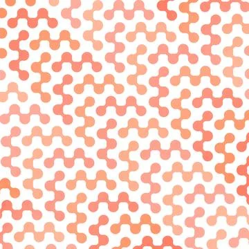 Meta ball Connect Dot Set. Red Molecule chain. Circle Shapes. Abstract Geometric Illustrazione stock