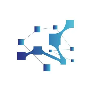 Meta ball icon design vector tech logo design Stock Illustration