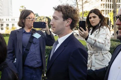 Meta CEO Mark Zuckerberg to testify in social media addiction trial, Los Angeles Stock Photos