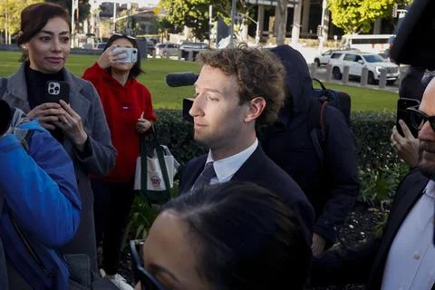 Meta CEO Mark Zuckerberg to testify in social media addiction trial, Los Angeles Stock Photos